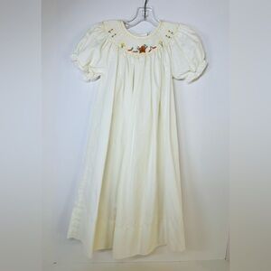 Rosalina cream smoked Dress Sz 4T pumpkin fall Thanksgiving